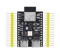 Junterone Development Board ESP32-C3 Dual Type-C WiFi Bluetooth BLE5.0 DevKitM-1 Core Board Module ESP32C3 Development Board PCB Black 1 Piece