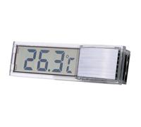 Junterone Fish Tank Thermometer Electronic LCD Digital Fish Tank Temperature Measurement Thermometer Fish Tank Accessories Silver