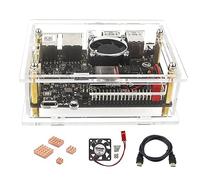 Junterone For VisionFive 2 Development Board Acrylic Case Development Board Box Transparent Case with Cooling Fan Heat Sink Kit Easy to Use