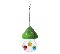 Junterone Hanging Hummingbird Feeders Mushrooms Wind Chimes Humming Bird Feeder for Outside Garden Backyard Decor