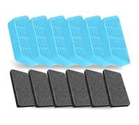 Junterone New Replacement Cat Water Fountain Filters, 2.2L/74oz Automatic Pet Water Fountain Replacement Filters and Sponges 6PCS