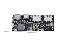 Junterone QC4.0 QC3.0 LED Dual USB 5V 4.5A 22.5W Micro/Type-C USB Power Bank Mobile 18650 Charging Module Temperature Protection Easy to Use, A