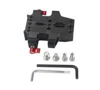 Junterone Universal Base Plate with Dual 15mm Pole Rail Clamps for Camera Cage Base Plate Tripod Mounting Plate Camera Accessories