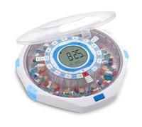 Junterone WiFi Automatic Pill Dispenser and Remote Medication Monitoring System, Adjustable Lights for Every 9 Dose, Prescription