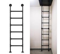 Junvstor Egress Ladder Basement Window Ladder Loft Ladder, Well Ladder Attic Ladder Fire Escape Ladder Emergency Window Ladder Egress, Entrance Ladder Bunk Bed Ladder for Indoor(125cm/49in)