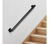 Junvstor Stair Railing Indoor 1-20ft Hand Rails for Indoor/Outdoor Steps Square Porch Railing, Wall Mount Staircase Hand Rails for Indoor Metal Stair Balustrade Safety Grab Bar(8ft/240cm)