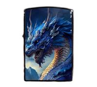 junweideyi 2Pcs Chinese style Lighter 2024 Year of The Gifts，Replaceable for Zippo (Only Case), Compatible Insert Size 3.6cm * 1.2cm * 5cm，Lighter Housing (Style 10)