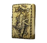 junweideyi 2Pcs Chinese Style Lighter of The Gifts，Replaceable for Zippo (Only Case), Compatible Insert Size 3.6cm * 1.2cm * 5cm，Lighter Housing (White tiger)