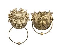 junweideyi 2Pcs Labyrinth Door Knockers 3D Front Door Knocker Antique Bronze Art Decorative for Door