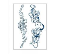 junweideyi 5PCS Safe herbal tattoo stickers,Realistic Temporary Tattoos,Tiny Small Removable Tattoos, Fake Tattoos That Look Real And Last Long. (Style 299)