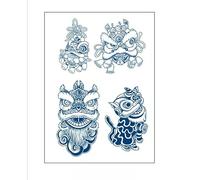 junweideyi 5PCS Safe herbal tattoo stickers,Realistic Temporary Tattoos,Tiny Small Removable Tattoos, Fake Tattoos That Look Real And Last Long. (Style 333)