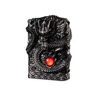 junweideyi Chinese Dragon Lighter 2024 Year of the Dragon Gifts，Replaceable for Zippo (Only Case), Compatible Insert Size 3.6cm * 1.2cm * 5cm (Black)