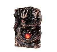 junweideyi Chinese Dragon Lighter 2024 Year of the Dragon Gifts，Replaceable for Zippo (Only Case), Compatible Insert Size 3.6cm * 1.2cm * 5cm (Brown)