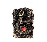 junweideyi Chinese Dragon Lighter 2024 Year of the Dragon Gifts，Replaceable for Zippo (Only Case), Compatible Insert Size 3.6cm * 1.2cm * 5cm (Bronze)