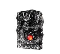 junweideyi Chinese Dragon Lighter 2024 Year of the Dragon Gifts，Replaceable for Zippo (Only Case), Compatible Insert Size 3.6cm * 1.2cm * 5cm (Antique Silver)