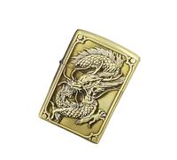 junweideyi Chinese Dragon Lighter 2025 Year of the Dragon Gifts，Replaceable for Zippo (Only Case), Compatible Insert Size 3.6cm * 1.2cm * 5cm (Style 3)