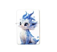 junweideyi Chinese Dragon Lighter 2025 Year of the Dragon Gifts，Replaceable for Zippo (Only Case), Compatible Insert Size 3.6cm * 1.2cm * 5cm (Style 11)