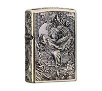 junweideyi Chinese Style Lighter of The Gifts，Replaceable for Zippo (Only Case), Compatible Insert Size 3.6cm * 1.2cm * 5cm，Lighter Housing (Style 1)
