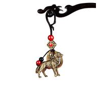 junweideyi Feng Shui Keychains,Zodiac Vintage Brass Money Bag Keychain Chinese Five Emperors Coins Car Key Rings Charm Pendant (Zodiac Dog)