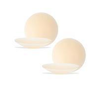 junweideyi Go Braless Body Grippy-not-sticky Seamless 2 Pairs Nipple Covers Ultra-Thin Non-Adhesive Reusable Pasties (10CM/3.94IN) Beige