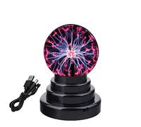 Junxave Plasma Ball, 3" Touch Sensitive Magic Ball, USB or Battery Powered