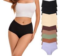 Junya Womens Underwear Seamless No Show High Waisted Briefs Invisible Full Coverage Panties Zero Line Breathable Tagless Knickers 11 Pack (UK, Alpha, S, Regular, Regular, 11 Color Packs 04)