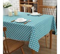 junyao Modern minimalist love cotton linen tablecloth dustproof coffee table cloth cloth cloth background four-color tablecloth sky blue heart 120 * 160