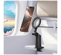 Junyeseri Universal 360° Magnetic Airplane Phone Holder Mount - Strong Clamp, Compatible with iPhone & All Smartphones, Hands-Free Viewing for Travel & Home Use