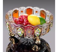 JUNYFFF Countertop Fruit Bowl Fruit Basket Crystal Glass Fruit Plate - Modern Creative Living Room Office Party Fruit Tray Bowl Stand,B