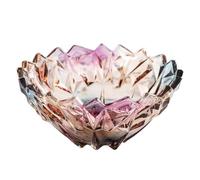 JUNYFFF Fruit Bowls for The Kitchen Glass Fruit Basket Decorative Fruit Bowl, 24.5Cm,Rainbow