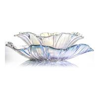 JUNYFFF Glass Fruit Holder Bowl Creative Fruit Bowls Kitchen Fruit Dish Bowl-Decorative Fruit Serving Plate Table Countertop Display Holder Basket for Candy,Fruit, 2Pcs,White