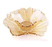 JUNYFFF Glass Fruit Holder Bowl Creative Fruit Bowls Kitchen Fruit Dish Bowl-Decorative Fruit Serving Plate Table Countertop Display Holder Basket for Candy,Fruit, 2Pcs,Yellow