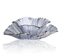 JUNYFFF Glass Fruit Holder Bowl Creative Fruit Bowls Kitchen Fruit Dish Bowl-Decorative Fruit Serving Plate Table Countertop Display Holder Basket for Candy,Fruit, 2Pcs,Gray
