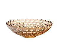 JUNYFFF Large Glass Crystal Fruit Bowl Candy Bowl Serving Bowl Decorative Bowl Home/Office Multipurpose Tray Crystal Eco-Friendly Glass Bowl, 30Cm,D
