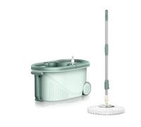 JUNYFFF Mops for Cleaning Floors with Bucket Spin Mop And Buckets Sets, Mop Bucket Set with 125Cm Stainless Steel Handle, Microfiber Mop with Wringer for Cleaning Floors, Send 4 Mop Pads