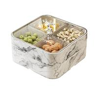 JUNYFFF Nut Platter 2 Tier Fruit Bowl Stylish Designed Fruit Basket Food Grade Imitation Marble Super Durable Fruit Bowls