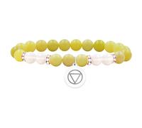 JunyiDIY AA Recovery Bracelet - Natural Lemon Yellow Jade Sobriety Gift Alcoholics Anonymous Sober Jewelry - Caring Jewelry for Sisters Friend Good Friend