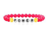 JunyiDIY AAA Hot Pink Jade Adjustable Bracelet with 6mm Natural Gemstone Crystals, Elegant Stretch Jewelry for Women BFFs Her's Friendship and Unity Gift