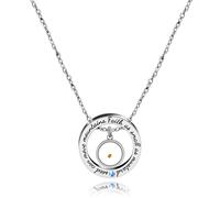JunyiDIY Christian Gift Mustard Seed Necklace for Women - Engraved 'Faith As Small As A Mustard Seed Can Move Mountains' Round Pendant - Faith Jewelry for Daughter BFF Christmas Birthday
