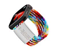 JunyiDIY Custom Engraved Medical Information Tag for Watch Band | Personalized ID Tag for Sport Smartwatch | Essential Health Alert for Middle-aged People