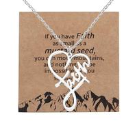 JunyiDIY Faith and Inspiration Necklace for Women Mustard Seed Heart Pendant Christian Matthew 17:20 Jewelry Religious Belief Pendant for Wife Mom YA4993