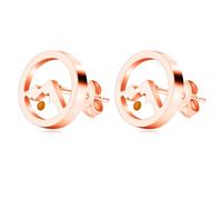 JunyiDIY Faithful Jewelry Religious Earrings Plated with Rose Gold Mustard Seed Big Mountain Earrings Inspiration Gift Encouraging Jewelry for Daughter Girls