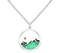 JunyiDIY Green Glow in the Dark Mustard Seed Necklace | Faith Moves Mountains Bible Verse Pendant Matthew 17:20 Christian Affirmation Jewelry for Sister YA5070
