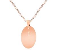 JunyiDIY Hypoallergenic Custom Medical Alert Necklace for Women - Waterproof Rose Gold Plated Stainless Steel ID Dog Tag Rescue Necklace - Engraved DIY Personalized Name ICE Identification Pendant