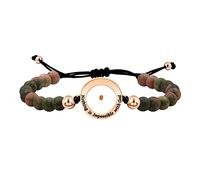 JunyiDIY Inspirational Religious Natural Stone Faith Bracelet for Women Engraved Nothing is Impossible with Gold Encouragement Bracelets Y3548, Stainless Steel, Agate
