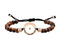 JunyiDIY Inspirational Religious Natural Stone Faith Bracelet for Women Engraved Nothing is Impossible with Gold Encouragement Bracelets Y3548, Stainless Steel, tiger eye