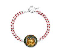 JunyiDIY Red Enamel Adjustable Pope Francis Bracelet for Son, Thank You Faith Jewelry Highlighting Strength and Blessings for Father’s Day Reflections YA5960
