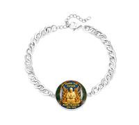JunyiDIY Silver Stainless Steel Pope Francis Bracelet, Adjustable Spiritual Jewelry for Wife's Representing Serenity and Encouragement for Graduation Day YA5960