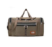 JUNYY Large-capacity Foldable Hand-held Travel Luggage Duffle Bag Sport Lightweight Tote Bag For Women Men(Khaki)