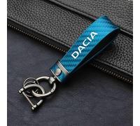 JUNZAI Car Key Ring, for Dacia Duster Logan Mcv 2 Sandero, Key Chain for Men and Women, Family Present, Car Accessories,Blue